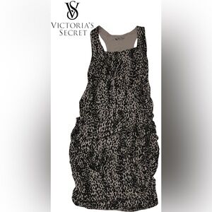 VICTORIA’S SECRET DRESS CHEETAH PRINT RUCHED BUILT IN BRA BS BRA TOPS SLEEVELESS